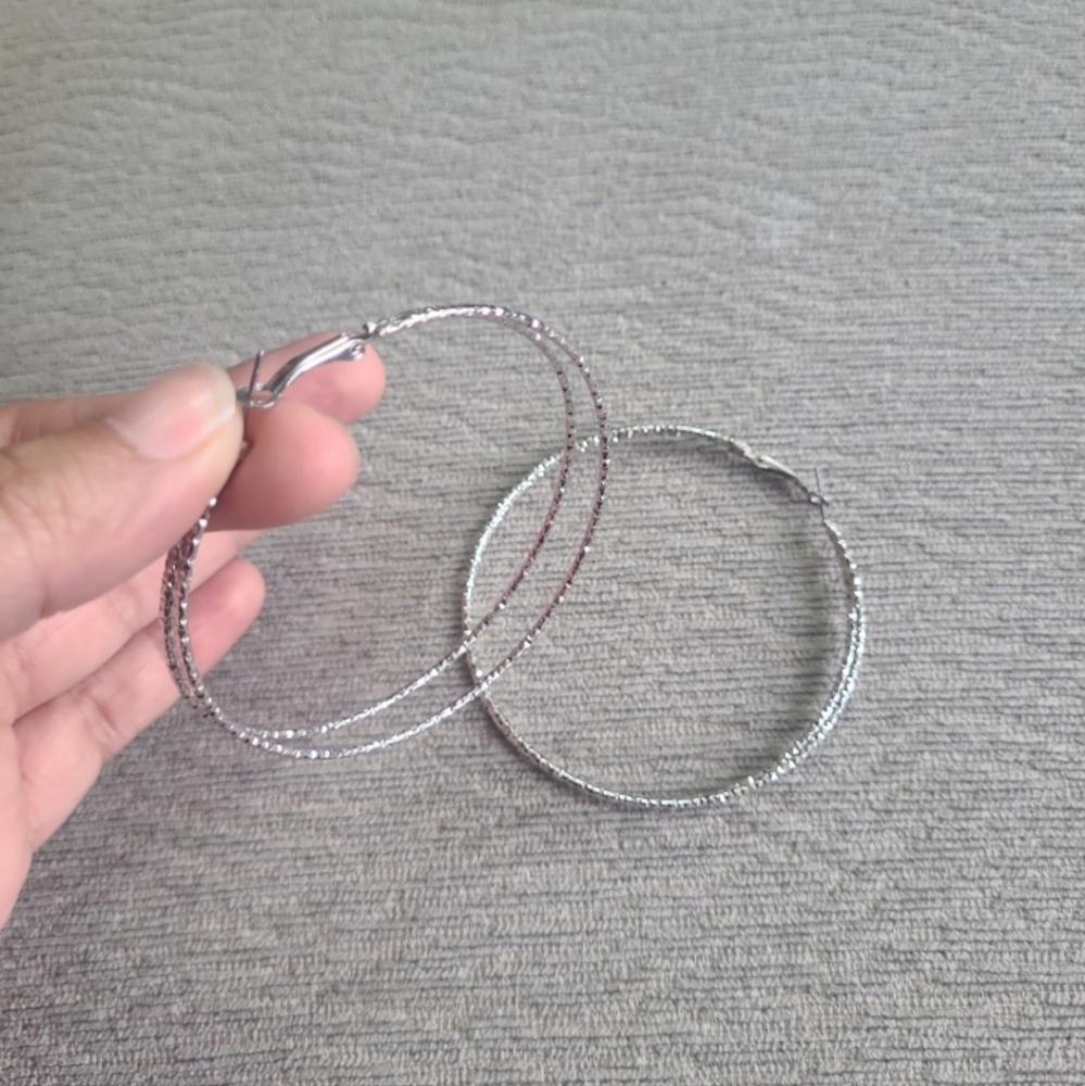 Large Hoop Earrings - Picture 4 of 7